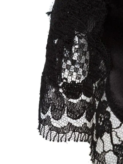 Shop Dolce & Gabbana Lace-trimmed Shorts In Black