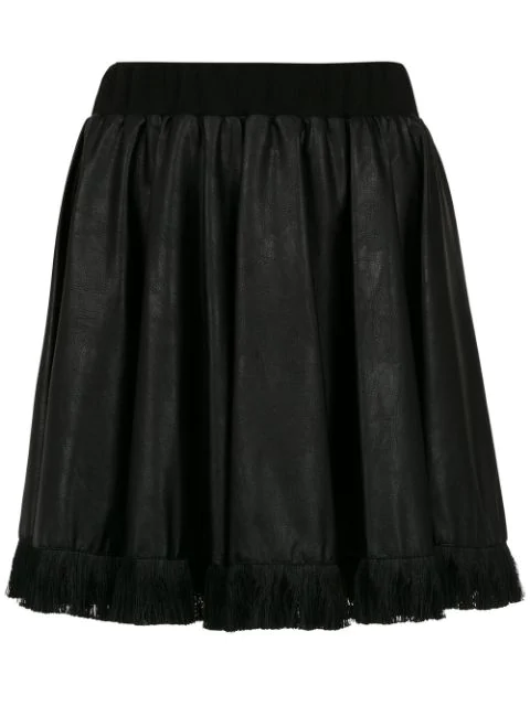 À La GarÇOnne Fringed Flared Skirt In Black | ModeSens