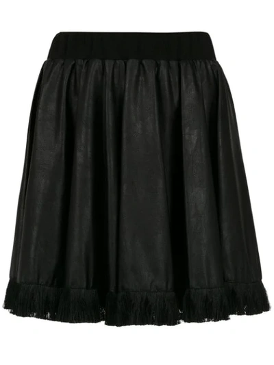 Shop À La Garçonne Fringed Flared Skirt In Black