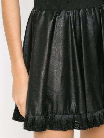 Shop À La Garçonne Fringed Flared Skirt In Black