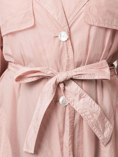 Shop Blueflag + Kiminori Morishita Single-breasted Trench Coat In Pink