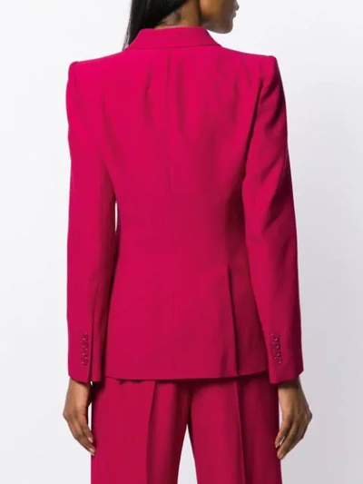 Shop Alexander Mcqueen Exaggerated Shoulder Blazer Jacket In Pink