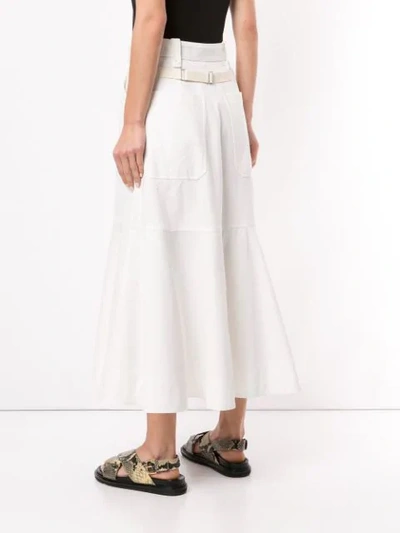 Shop Lee Mathews Calypso Flounce Skirt In White