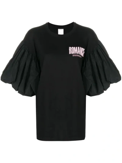 Shop Brognano Balloon Short Sleeves T-shirt - Black