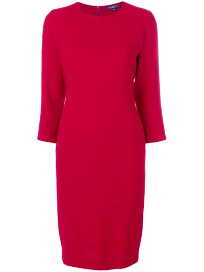 Shop Antonelli Fitted Pencil Dress In Red