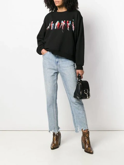 Shop Alanui Embroidered Logo Sweater In Black