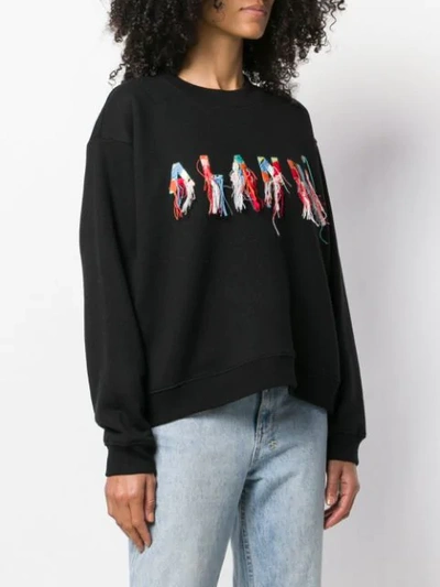 Shop Alanui Embroidered Logo Sweater In Black