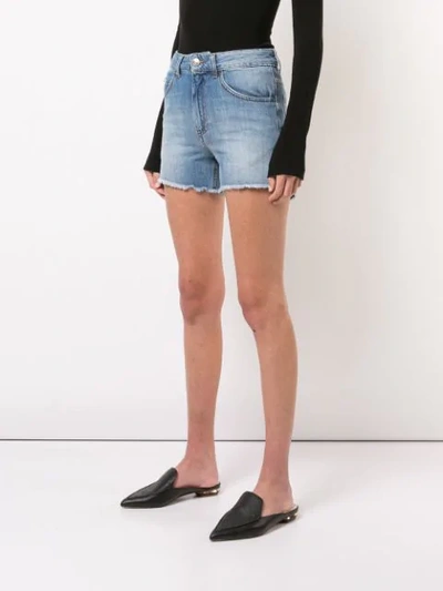 Shop Alexa Chung High Rise Shorts In Blue