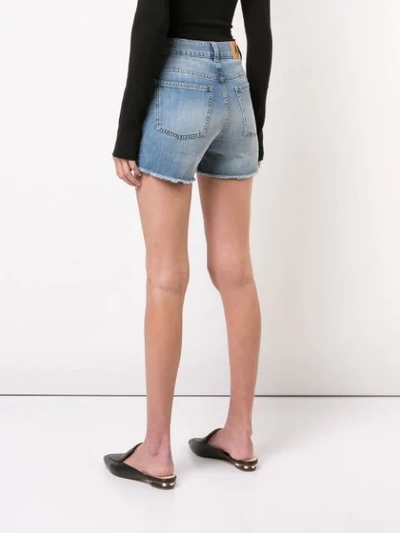 Shop Alexa Chung High Rise Shorts In Blue