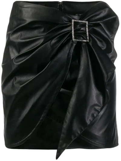 Shop Pinko Draped Mini Skirt In Black