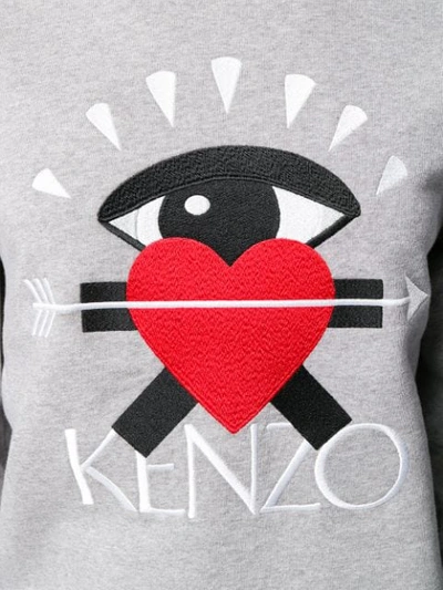 Shop Kenzo I Love  Capsule Sweatshirt In Grey