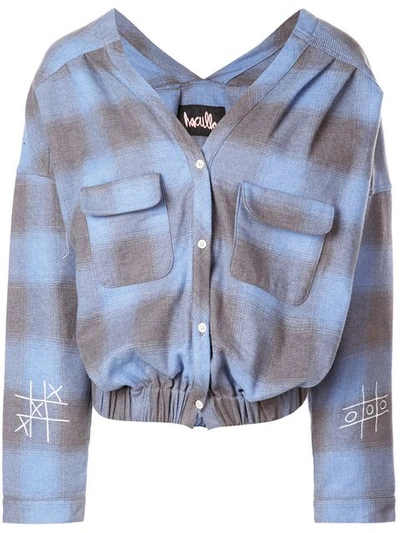 Shop Haculla Plaid Blouse In Blue