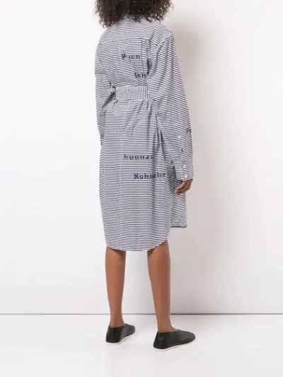 Shop Proenza Schouler Pswl Stripe Poplin Shirt Dress In Blue