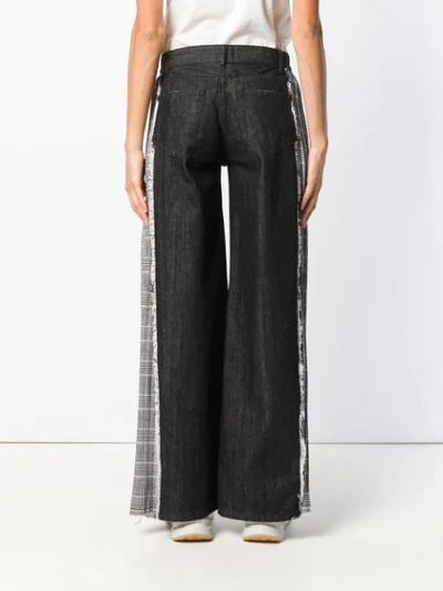 Shop Each X Other Check Detail Jeans In Black