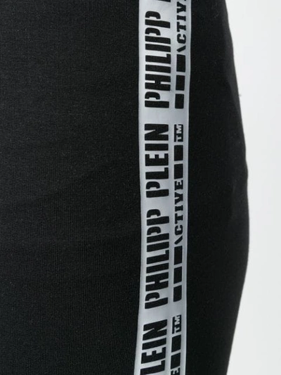 Shop Philipp Plein Stripes Leggings In Black