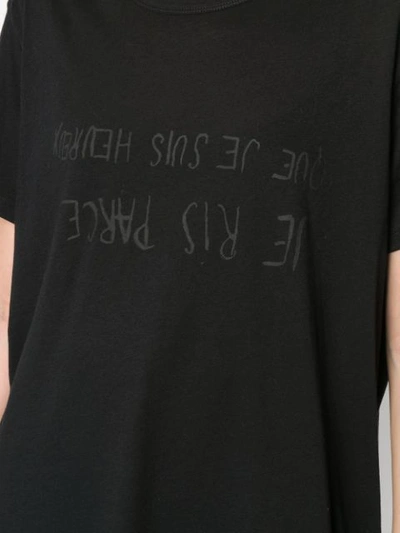 Shop Ann Demeulemeester Printed T-shirt - Black