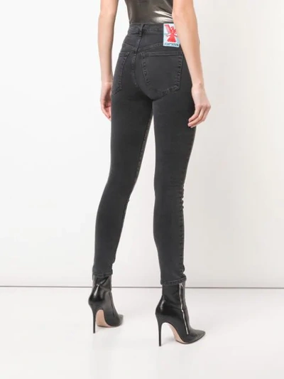 Shop Adaptation Logo Patch Skinny Jeans In Black