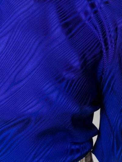 Shop Msgm Cut-out Shoulder Blouse In Purple