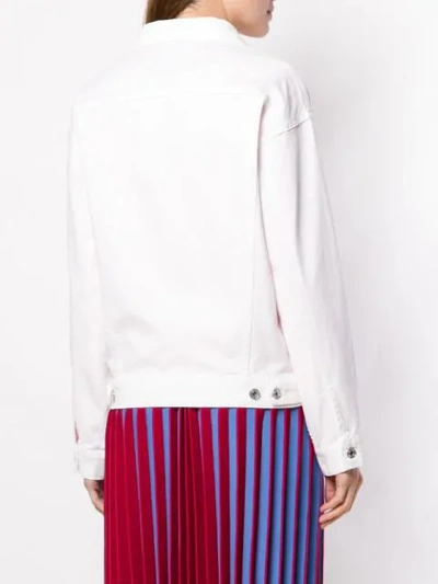 Shop Msgm Buttoned Jacket In White