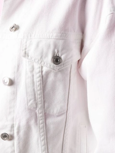 Shop Msgm Buttoned Jacket In White