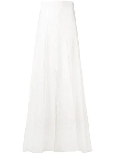 Shop Brunello Cucinelli Maxi A-line Skirt In White