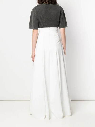 Shop Brunello Cucinelli Maxi A-line Skirt In White