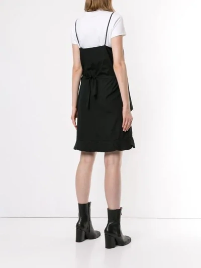 Pre-owned Comme Des Garçons Layered Asymmetric Slip Dress In Black