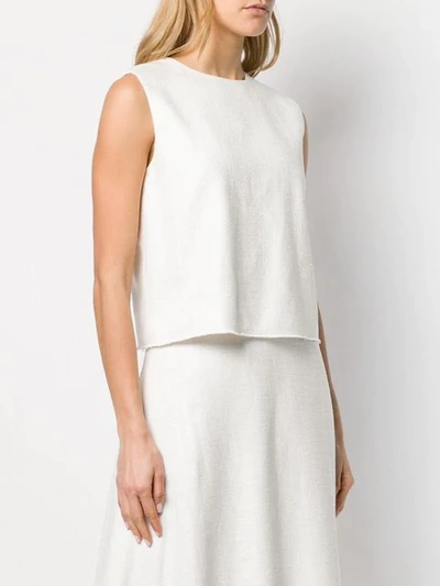 Shop Theory Cropped Vest In White