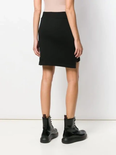 Shop Moschino Zip-through Mini Skirt In Black