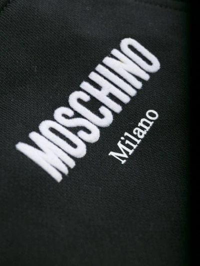 Shop Moschino Zip-through Mini Skirt In Black