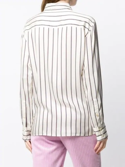 Shop Isabel Marant Striped Button Shirt In White