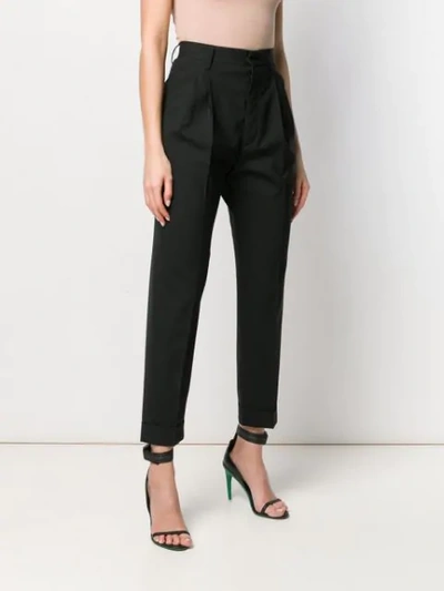Shop Dsquared2 High Waisted Tailored Trousers In Black