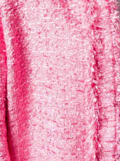 MSGM TWEED FRINGE JACKET - 粉色