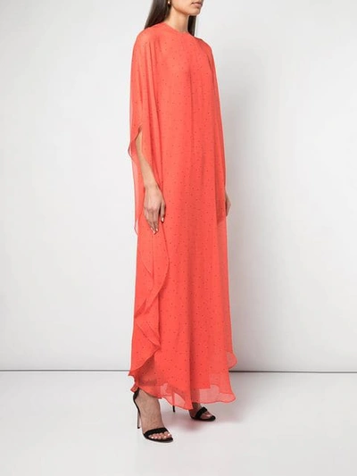 Shop Michelle Mason Flutter Gown In Red