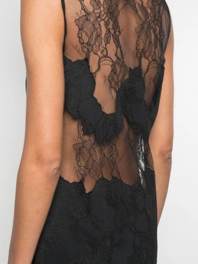 Shop Dion Lee Erosion Lace Mini Dress In Black