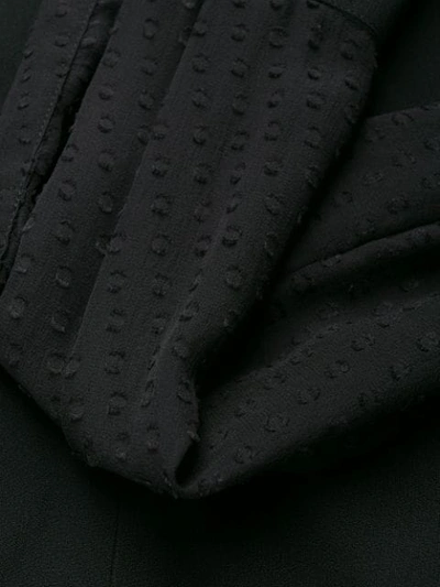 Pre-owned Emanuel Ungaro 1990's Sheer Sleeves Slit Dress In Black