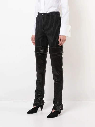 Shop Balossa White Shirt Kroni Panelled Trousers - Black