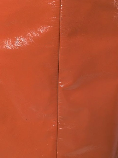 Shop Arma Patent A-line Skirt - Orange