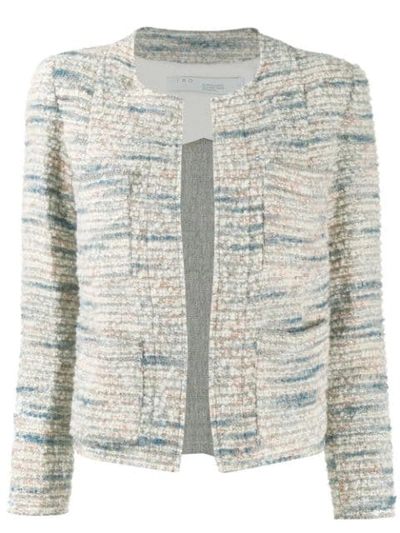 Shop Iro Belugo Tweed Jacket In Blu01 Blue