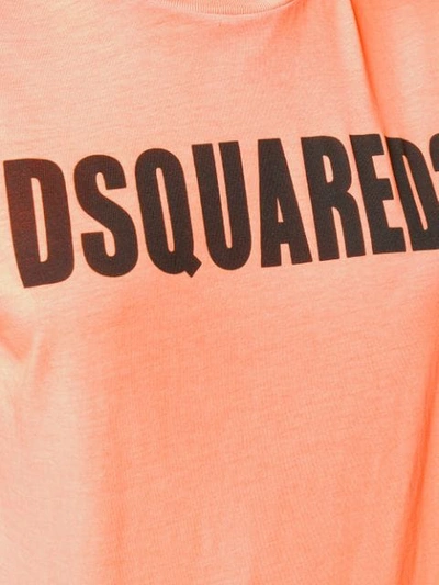 Shop Dsquared2 Logo Print T In Orange