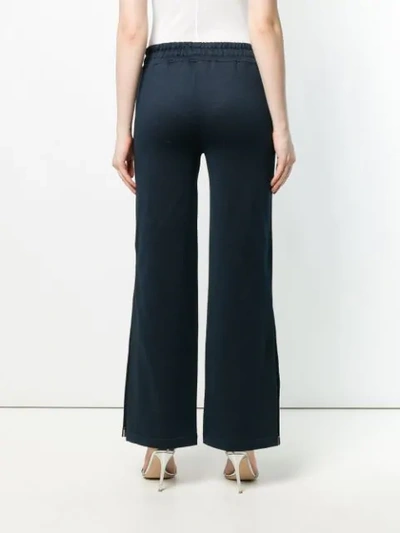 Shop Tommy Hilfiger Wide Leg Track Pants In Blue