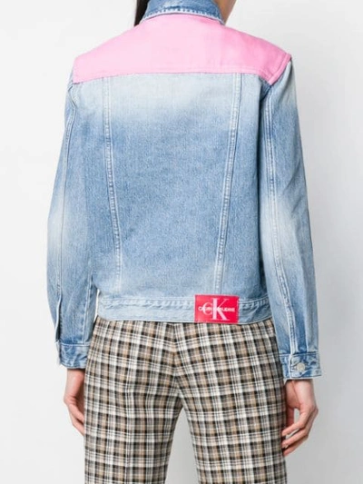 Shop Calvin Klein Jeans Est.1978 Foundation Trucker Jacket In Blue