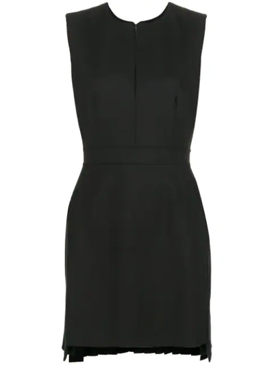 Shop Alexander Mcqueen Sleeveless Shift Mini Dress - Black