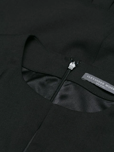 Shop Alexander Mcqueen Sleeveless Shift Mini Dress - Black