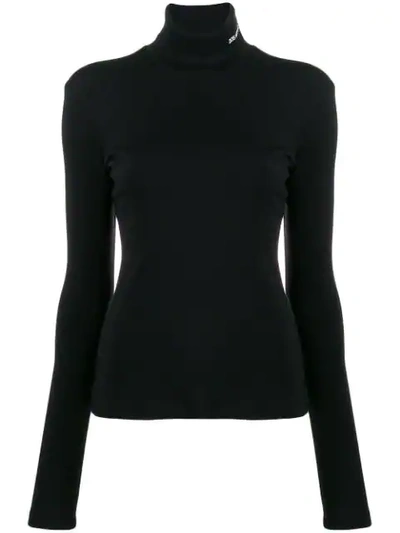 Shop Calvin Klein Roll Neck Sweater In Black