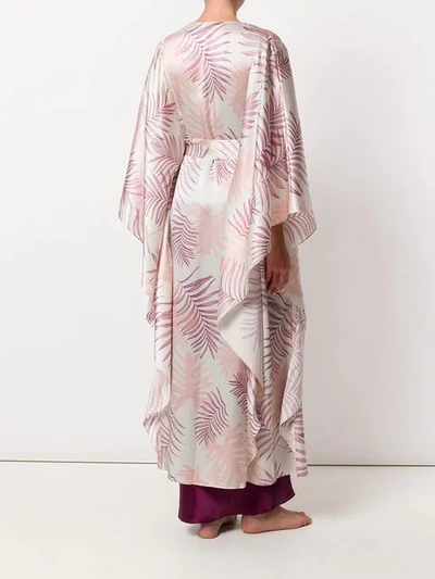 Shop Gilda & Pearl Floral Embroidered Night-gown In Orchid Print