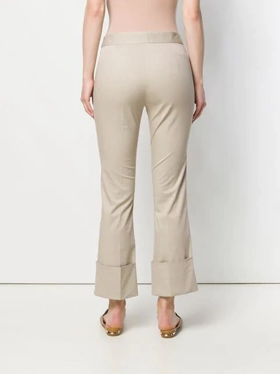 ALBERTO BIANI STRAIGHT-LEG TROUSERS - 大地色