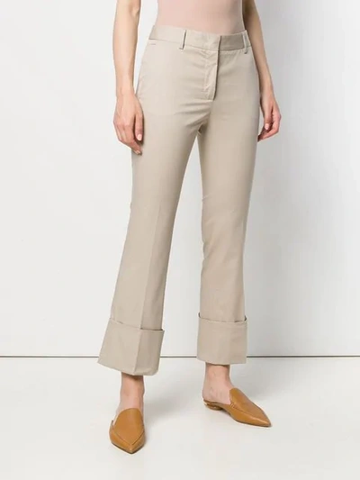 ALBERTO BIANI STRAIGHT-LEG TROUSERS - 大地色