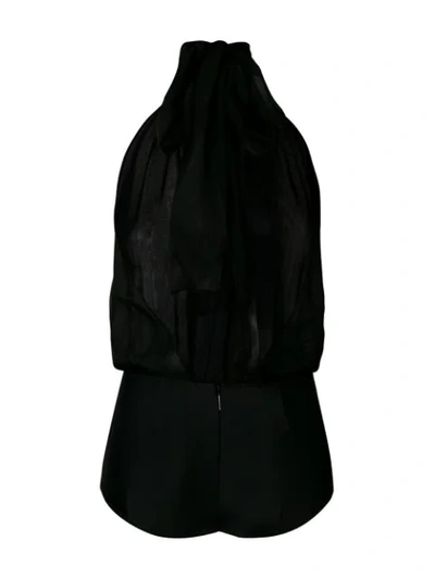 Shop Emilio Pucci Draped Body Suit - Black