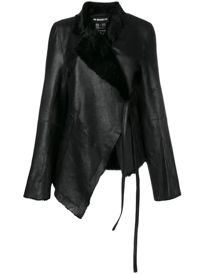 Shop Ann Demeulemeester Asymmetric Wrap Jacket In 099 Black